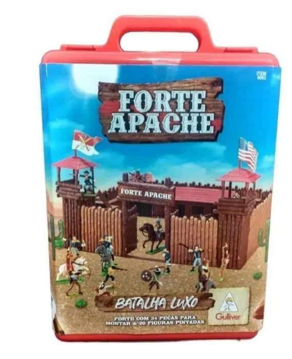 Original Gulliver Lux Apache Fort Battle Vintage Indian Miniature Collectible