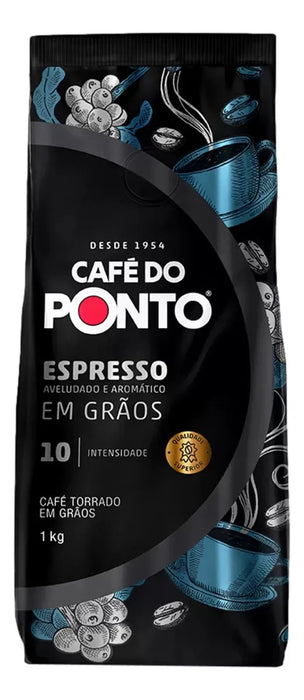 Roasted Coffee Beans Espresso Full Bodied Rich Intense Flavor 1kg DO PONTO