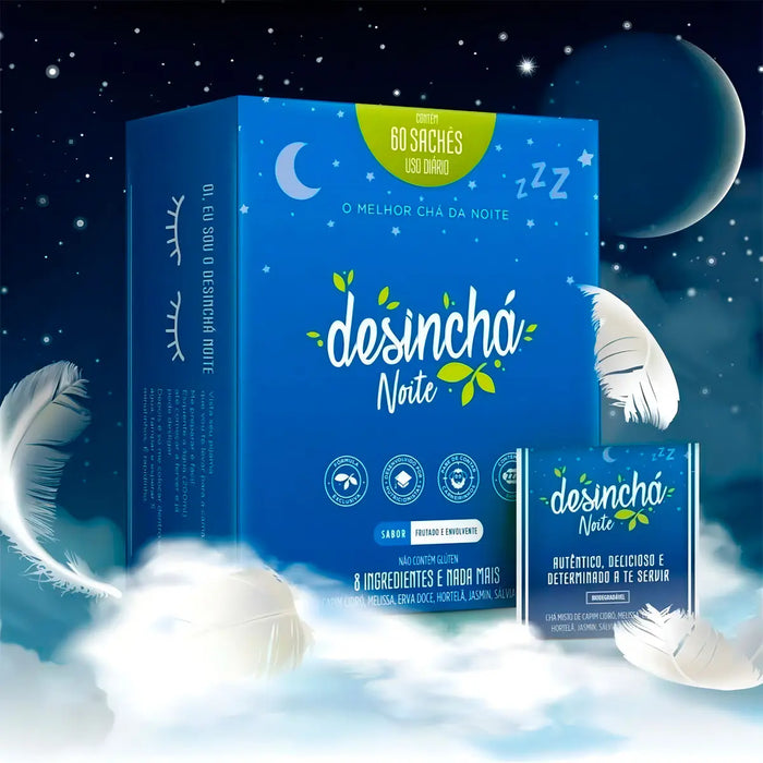 Desinchá Noite 2 in 1 Organic Natural Healthy Tea Night 30 Sachets - Desin