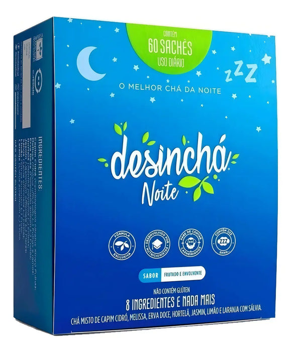 Desinchá Noite 2 in 1 Organic Natural Healthy Tea Night 30 Sachets - Desin