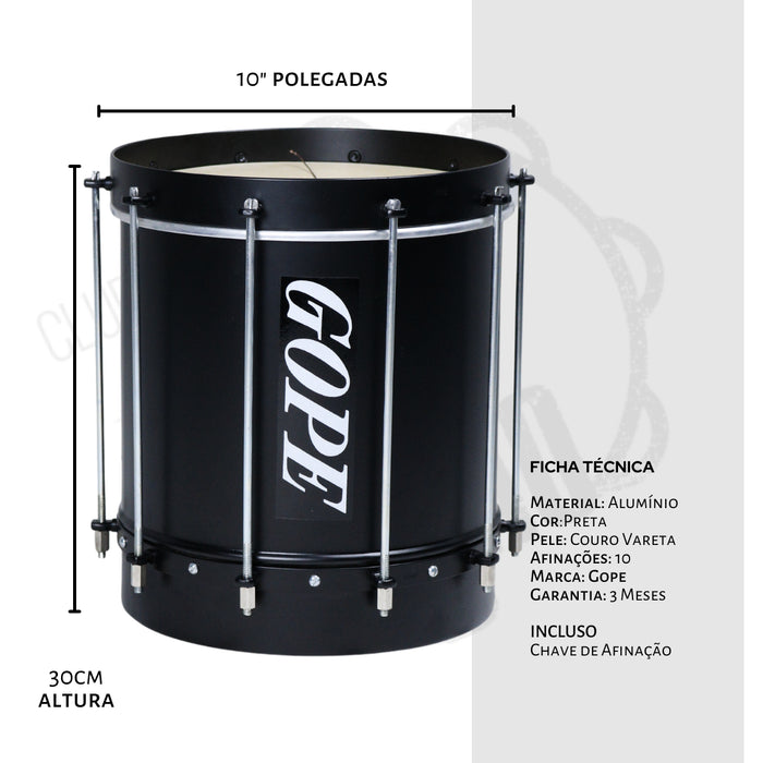 Gope Cuíca 10" Aluminum — image 4