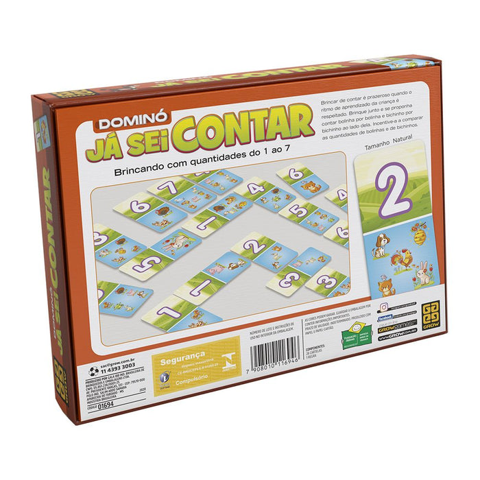 Jogo Dominó Já Sei Contar / Domino game I already know how to tell - Grow