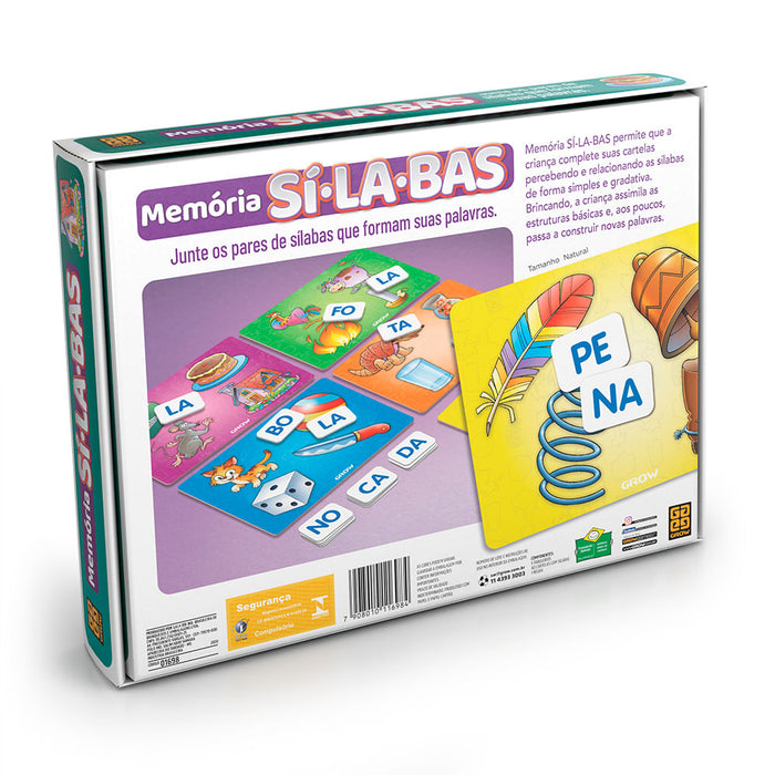 Jogo de Memória Sílabas / Syllable memory game - Grow