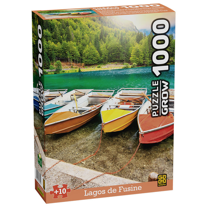 Puzzle 1000 peças Lagos de Fusine / Puzzle 1000 Pieces Fusine Lakes - Grow