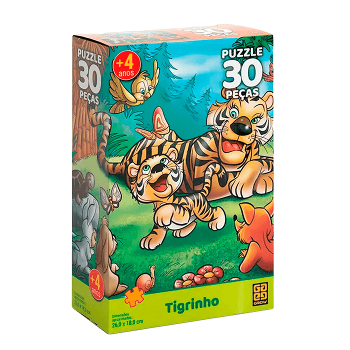Puzzle 30 peças Tigrinho / Puzzle 30 pieces tigrinho - Grow