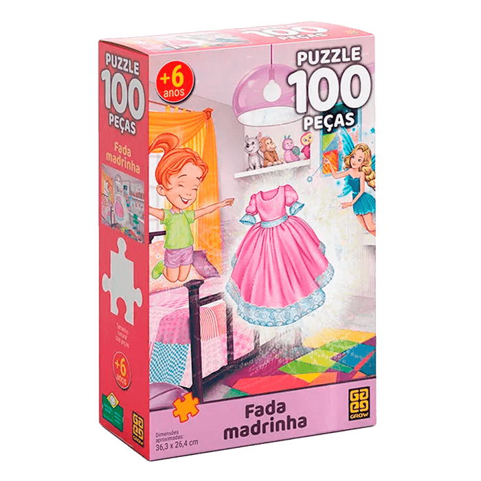 Puzzle 100 peças Fada Madrinha / Puzzle 100 pieces fairy godmother - Grow