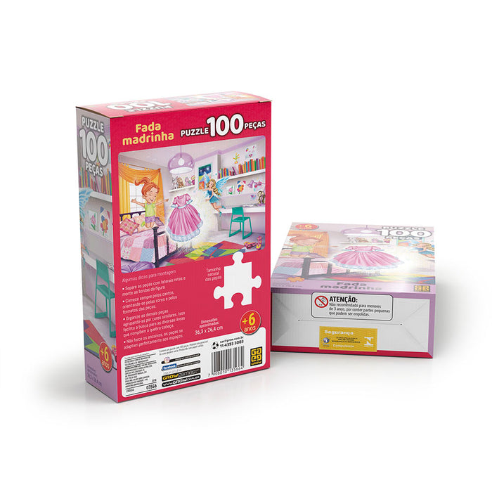 Puzzle 100 peças Fada Madrinha / Puzzle 100 pieces fairy godmother - Grow