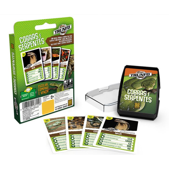 Super Trunfo Cobras e Serpentes / Super Trump Cobras and Snakes - Grow