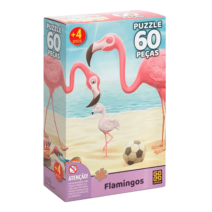 Puzzle 60 peças Flamingos / Puzzle 60 pieces flamingos - Grow