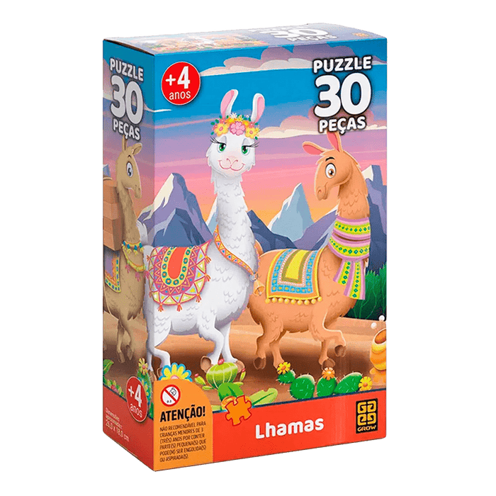 Puzzle 30 peças Lhamas / Puzzle 30 pieces llamas - Grow