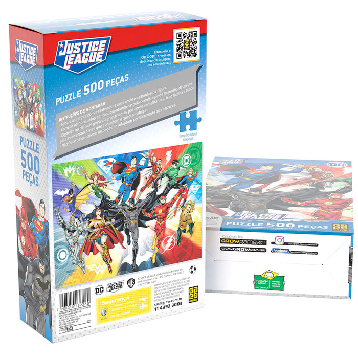 Puzzle 500 peças Liga da Justiça / Puzzle 500 Pieces Justice League - Grow