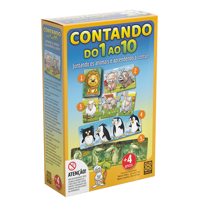 Puzzle Contando do 1 ao 10 / Puzzle counting from 1 to 10 - Grow