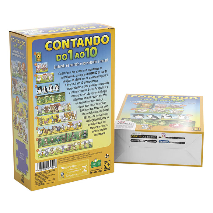 Puzzle Contando do 1 ao 10 / Puzzle counting from 1 to 10 - Grow