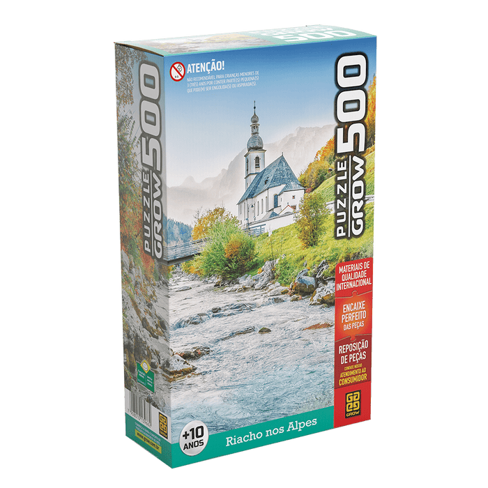 Puzzle 500 peças Riacho nos Alpes / Puzzle 500 pieces stream in the Alps - Grow