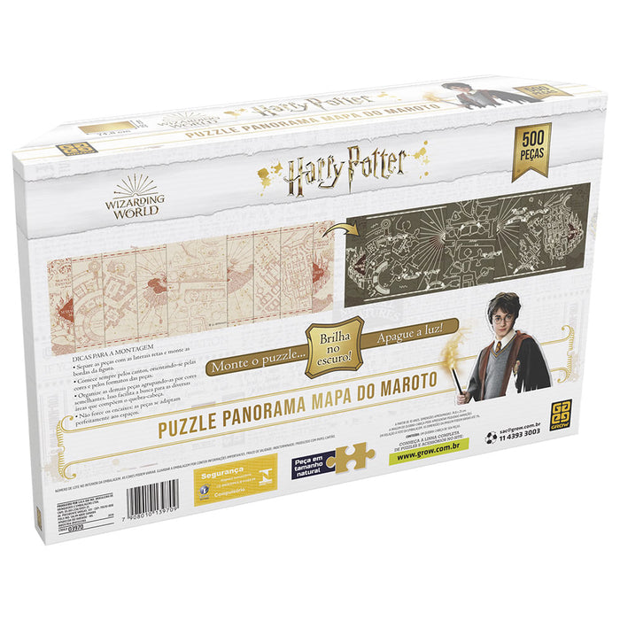 Puzzle 500 peças Panorama Harry Potter Brilha no Escuro / Puzzle 500 pieces panorama harry potter shines in the dark - Grow