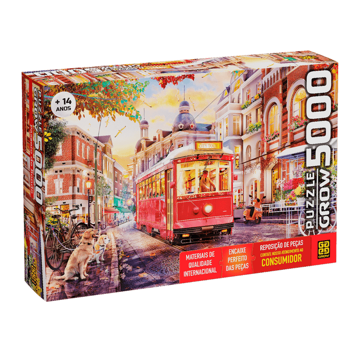 Puzzle 5000 peças Passeio de Bonde / Puzzle 5000 pieces tram ride - Grow