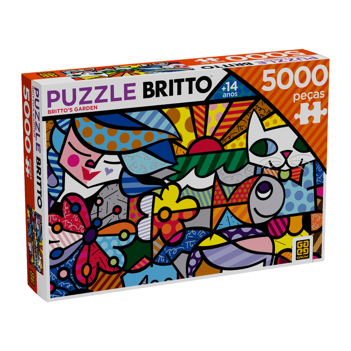 Puzzle 5000 Peças Romero Britto / Britto's Garden / Puzzle 5000 pieces Romero Britto / Britto's Garden - Grow