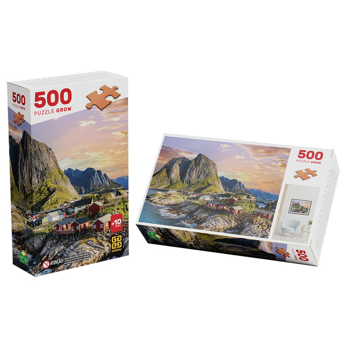 Puzzle 500 peças Ilhas Lofoten / Puzzle 500 Parts Lofoten Islands - Grow