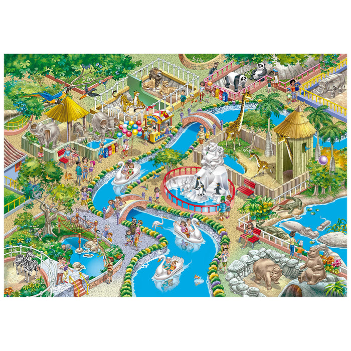 Puzzle Gigante 48 peças Procure e Ache Passeio no Zoo / Giant puzzle 48 pieces Look for and find ride on the zoo - Grow
