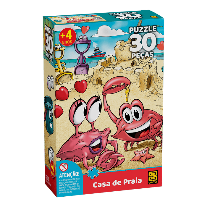 Puzzle 30 peças Casa de Praia / Puzzle 30 pieces beach house - Grow