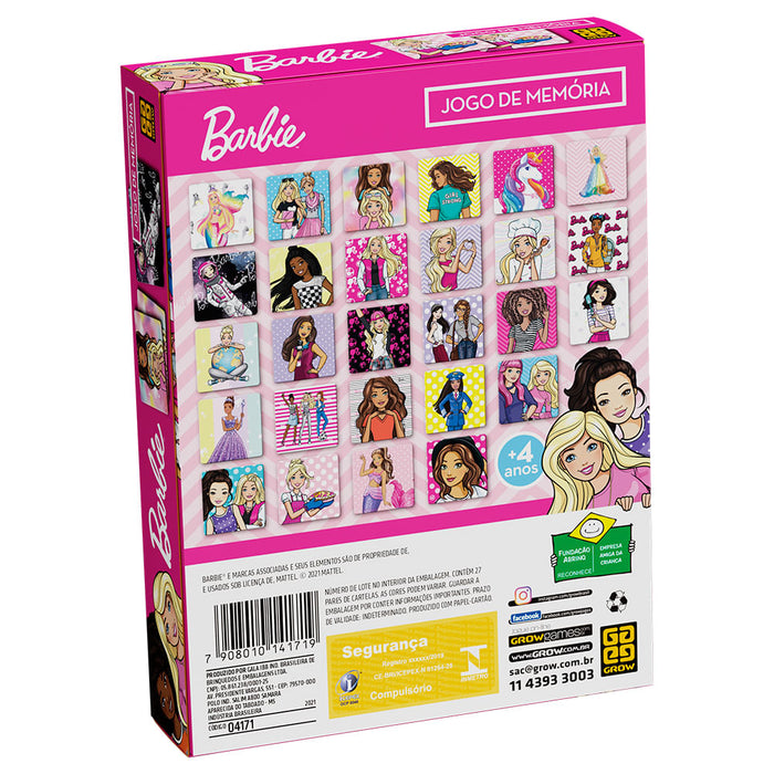 Jogo de Memória Barbie / Barbie Memory Set - Grow