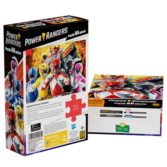 Puzzle 60 peças Power Rangers / PUZZLE 60 PUTS POWER RANGERS - Grow