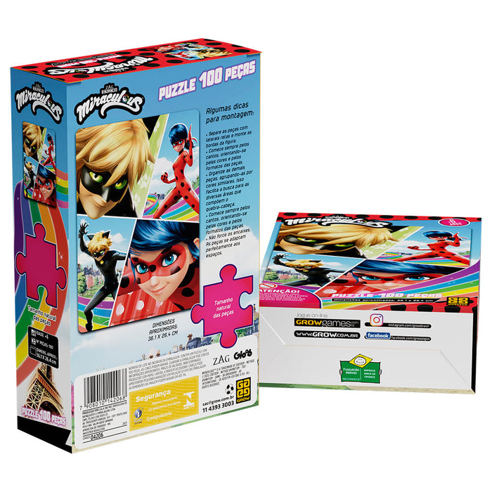 Puzzle 100 peças Miraculous / Puzzle 100 pieces miraculous - Grow