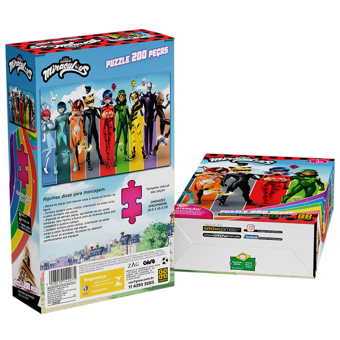 Puzzle 200 peças Miraculous / Puzzle 200 pieces miraculous - Grow