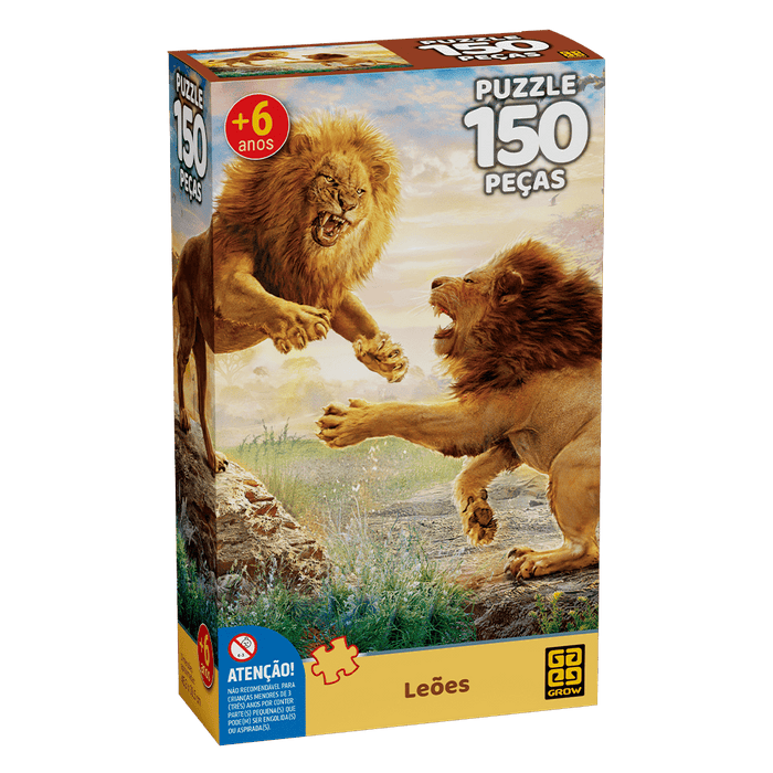 Puzzle 150 peças Leões / Puzzle 150 pieces lions - Grow