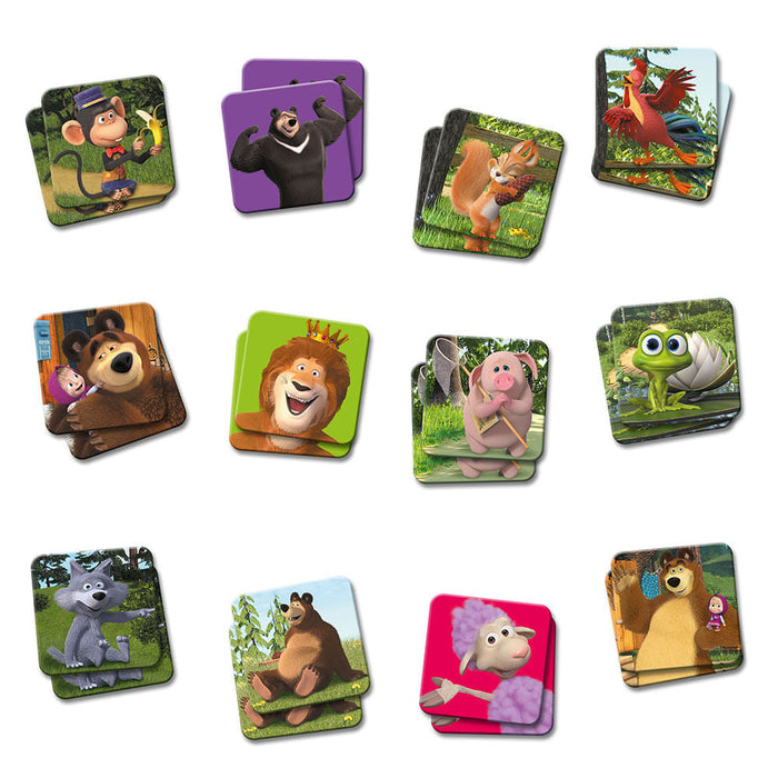 Jogo da Memória Masha e O Urso - Estrela