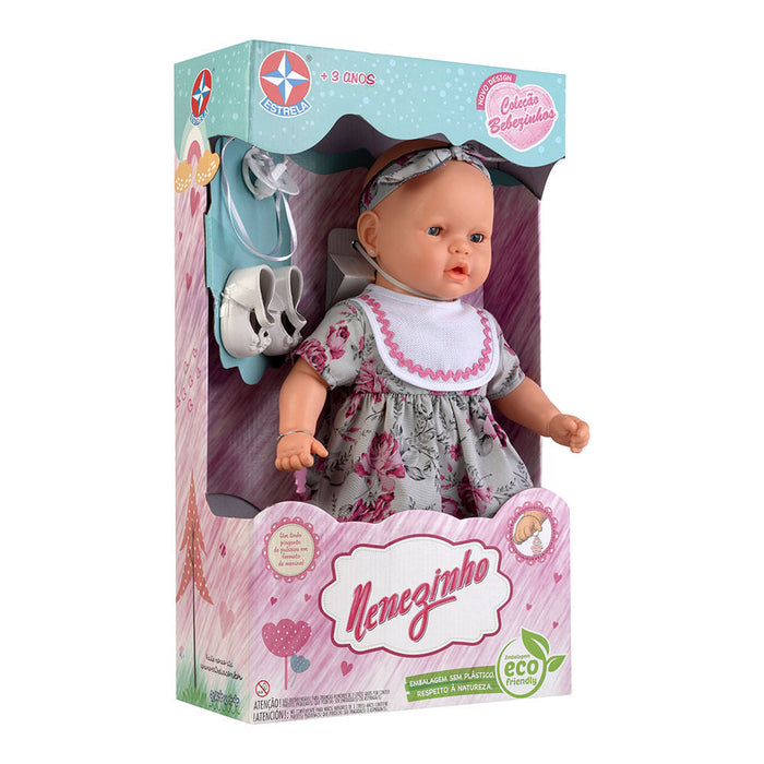 Boneca Nenezinho Vestido Floral 44 cm - Estrela