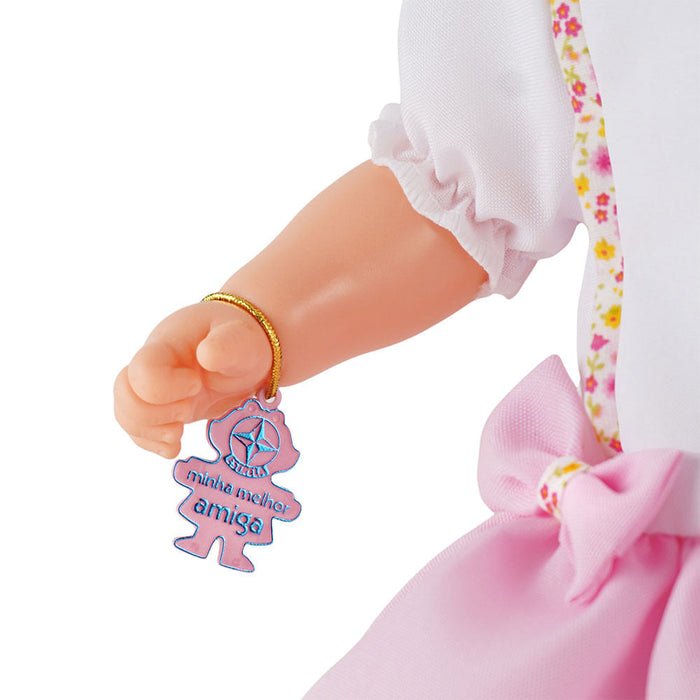 Boneca Nenezinho Vestido Rosa e Branco 44 cm - Estrela