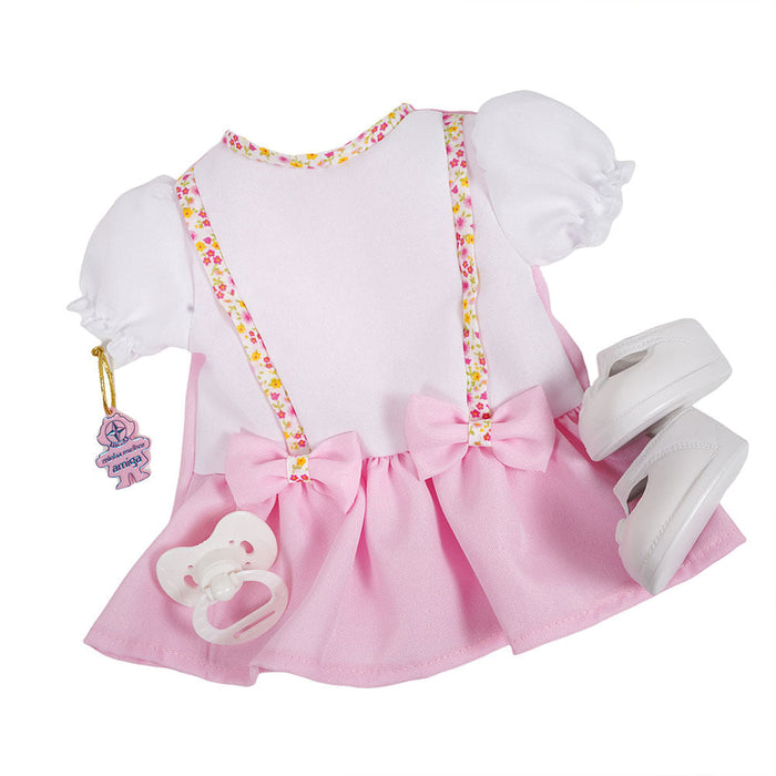 Boneca Nenezinho Vestido Rosa e Branco 44 cm - Estrela