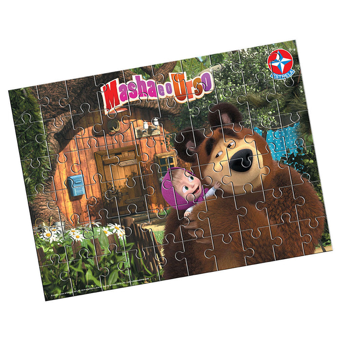 Quebra-cabeça Masha e o Urso 60 Peças - Estrela