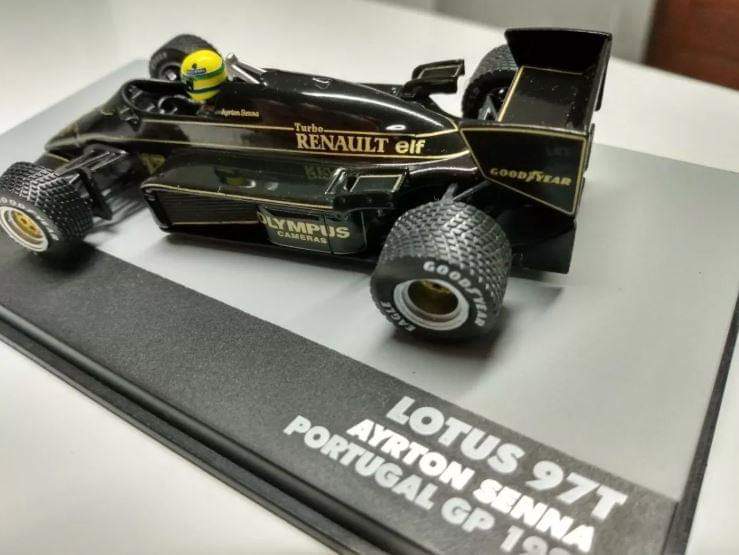 Original F1 Lotus Renault 97t Miniature Ayrton Senna Portugal Gp 1985
