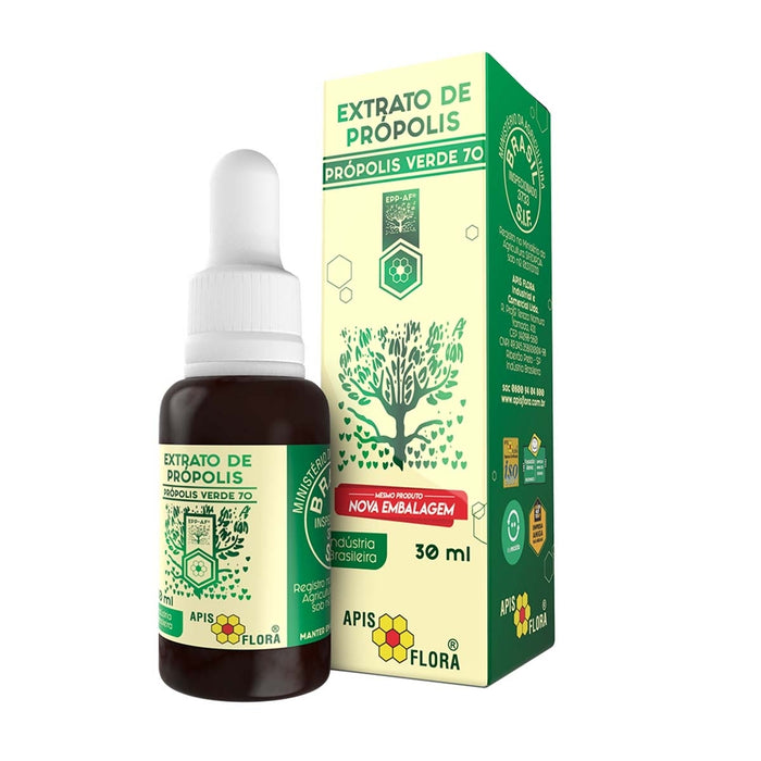 Brazilian Bee Green Propolis 70 Extract 30ml Immunity - Apis Flora