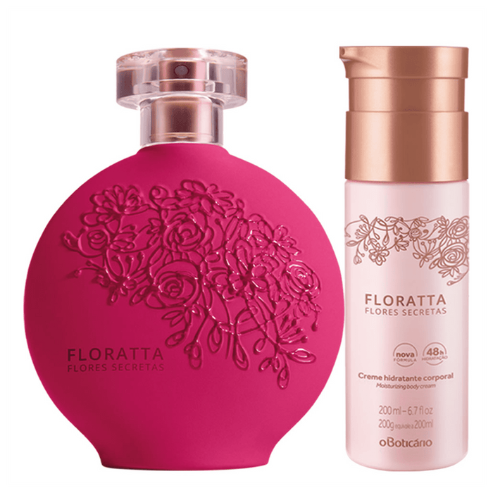 Kit Floratta Secret Flowers: Deodorant Cologne + Moisturizing Cream