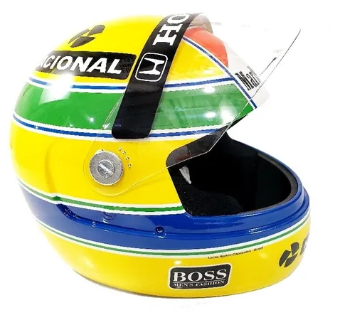ayrton senna bike helmet Ayrton senna helmet year 1988 F1 full size Never used Ayrton Senna Da — Supermarket Brazil