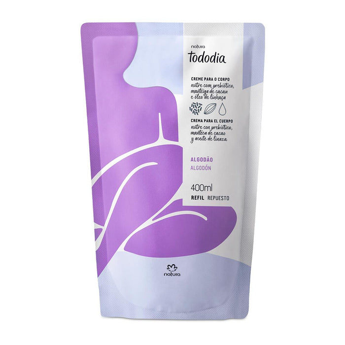 Natura TODODIA Algodão / Refill Nutritious Cream Deodorant For Body Cotton - 400ml