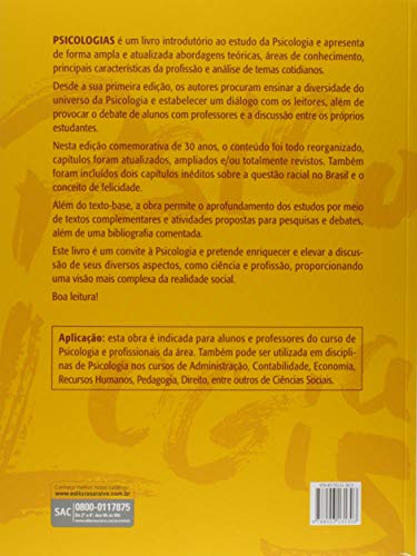 Psicologias: Uma introdução ao estudo de psicologia - Ana Mercês Bahia Bock - Português