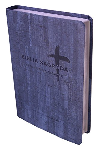 Portuguese Bible Extra Larger Print, Giant Print, NIV, Dark Blue Imitation Leather , Biblia Letra Extra Gigante - VIDA - Imitation Leather
