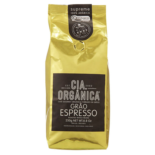 Café Orgânico em Grãos CIA ORGÂNICA Pacote 250g