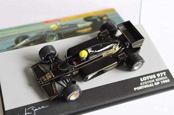 Original F1 Lotus Renault 97t Miniature Ayrton Senna Portugal Gp 1985