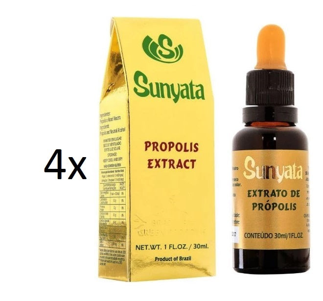 Lot of 4x30ml Sunyata Golden Bee Alcoholic Green Propolis Extract - Pon Lee