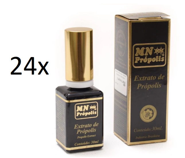 Lot of 24x30ml Brazilian Bee Gold Organic Propolis Extract - MN Propolis