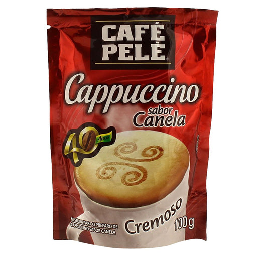 Cappuccino Sabor Canela Café PELÉ Sachê 100g