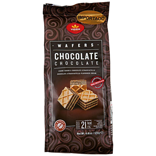 Biscoito VIEIRA Wafer Chocolate Pacote 125g