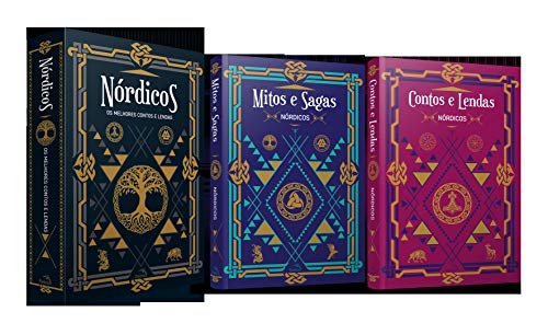 Box Nórdicos: Os Melhores Contos e Lendas  - 2 Livros + Pôster + Marcadores De Páginas - Vários Autores