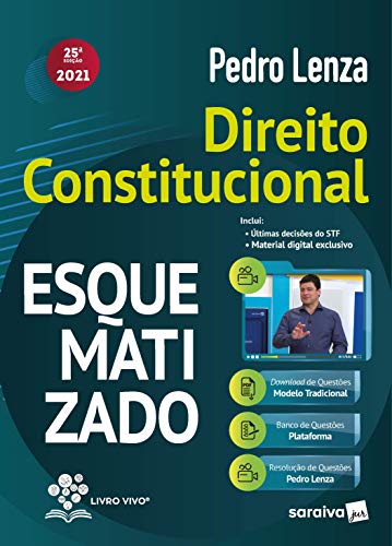 Direito Constitucional Esquematizado  -  25ª Edição 2021 - Pedro Lenza - Português