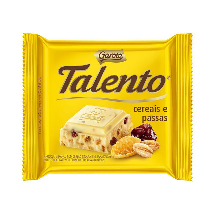 Chocolate Branco com Cereais Talento GAROTO 25g